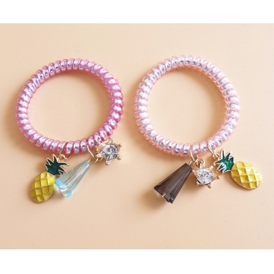 Colorful Fruit Telephone Hair Band Fashion Hair Band Elastic For Girls